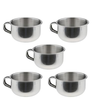 Seasaww Men's Shaving Bowl Stainless Steel 5 Pack