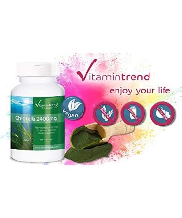 Chlorella 2400mg - 500 Vegan Tablets | 100% Chlorella Pyrenoidosa Algae Powder - Vitamintrend | Premium International Shipping - Buy Online on GoSupps.com