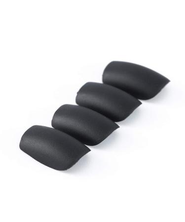 Handcess Black Ballerina Press-On Nails | Matte Fake Full Cover Nail Tips for Women & Girls - Ship Worldwide - Buy Online on GoSupps.com