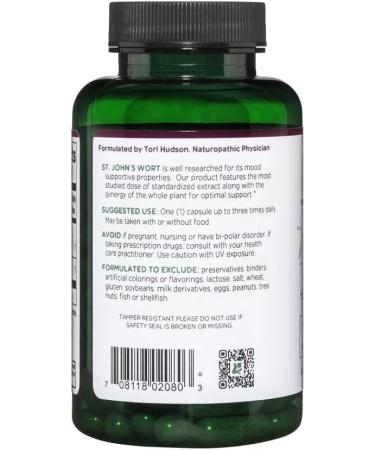 Vitanica St. John's Wort Capsules - Non-GMO 0.3% Hypericin for Mood & PMS Support | Vegan 90 Count - Buy Online on GoSupps.com