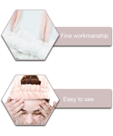3 Piece Elastic Rabbit Ear Hairlace Colorful Facial Headband Soft Cute Makeup Spa Bunny Headband for Adults - Buy Online on GoSupps.com