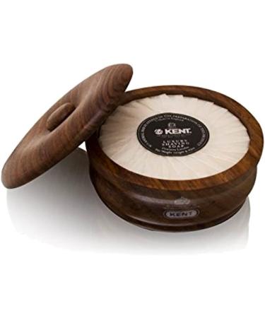 Kent SB6 Dark Wood Shaving Bowl with soap - Buy Online on GoSupps.com