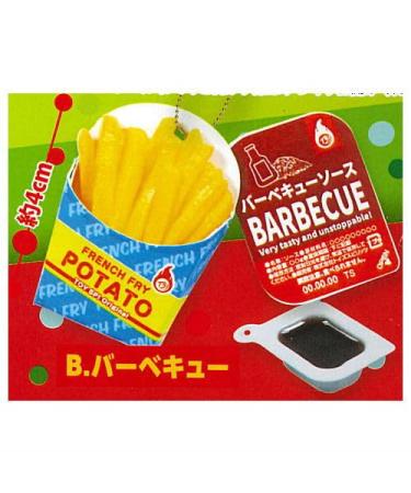 French Fries Mascot with Sauce 2. Barbecue Single Item Capsule Toy