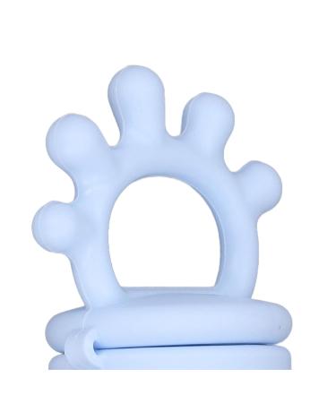 Baby Fruit Feeder - Silicone Choking Prevention & Soothing Baby Food Feeder for Meat (Light Blue) - International Shipping Available - Buy Online on GoSupps.com