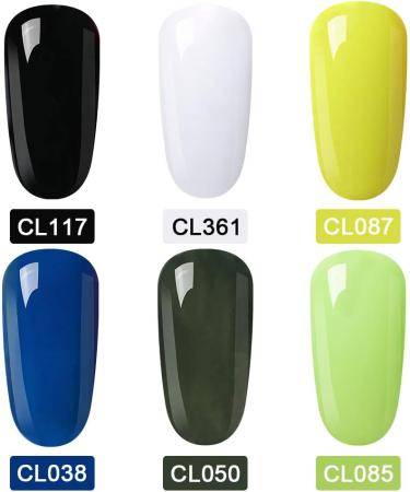 LagunaMoon Neon Gel Nail Polish Set - 6 Vibrant Colors for Salon-Quality DIY Nails - UV/LED Soak Off Lacquer Kit for Manicure & Pedicure - Greener Pastures Collection - Buy Online on GoSupps.com