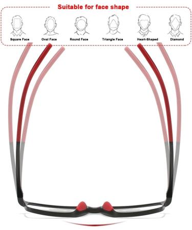 Progressive Multifocus Reading Glasses for Men Women Flexible Sports Glasses Anti blue Light Computer Readers(Couleur:Clear Grandeur:2.5x) - Buy Online on GoSupps.com