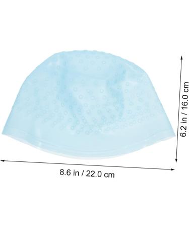 DOITOOL 1 Set Hair Color Highlighter Cap Crochet Outfit Scrub Hat Reusable Hair Cap for Highlights Hair Tinting Dye Hat Hair Tinting Bowl Has Brighten Baked Oil Cap Silica Gel 22X16X1CM Blue - Buy Online on GoSupps.com