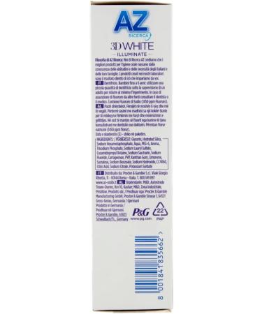 3x Dentifricio AZ 3D White Perfezione Toothpaste 50ml - Whitening Effect + Free Beni Culinari Keychain | International Shipping Available - Buy Online on GoSupps.com