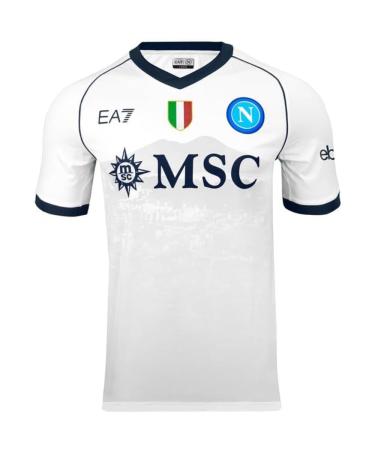 SSC NAPOLI Men's Away Jersey T-Shirt XXL White