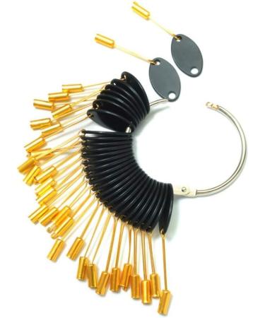 RemeeHi Hair Swatches for Testing Color Hair Color Sample Rings with Gold Buckles Real Human Hair for Salon Hairdressing 30 strands/set Dark Golden 6  - Buy Online on GoSupps.com