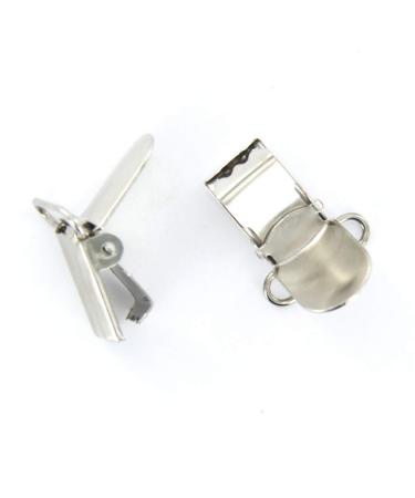 50 Metal Tights Baby Bibs Clips - Stocking Holder & Pacifier Straps | Buckle Clips for Men - White Overall Braces - Buy Online on GoSupps.com