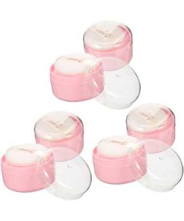 Kisangel 12 Pcs Body Powder Puff Box Baby Powders Set | Charming Pink Synthetic Sponge | Baby Powder Container 8x6cm - Pink (Pack of 2) - Buy Online on GoSupps.com