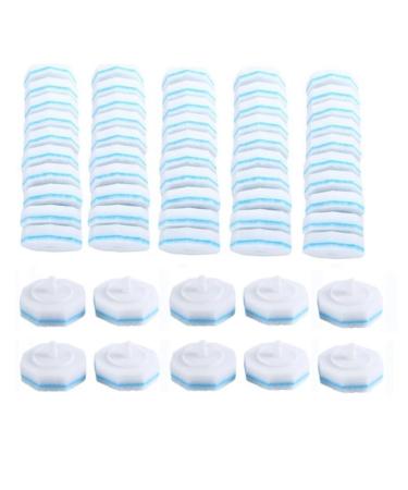 Povxlum Pack of 60 Improved Toilet Brush Sticks Disposable Toilet Cleaning Rods Refills Bowl Scrubber Heads