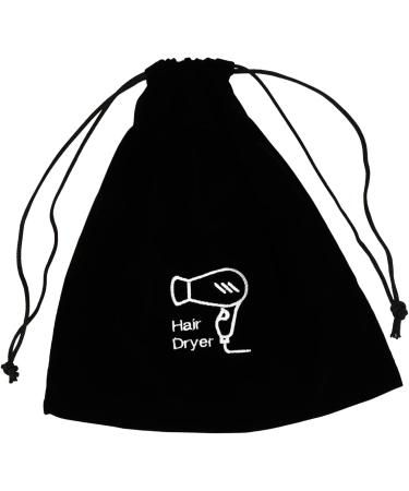 Healeved 15 Pcs Hair Dryer Storage Bag Hairdryer Hair Tool Organizer Makeup Bag Large Flannel Black - Buy Online on GoSupps.com