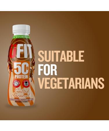 UFIT High Protein Milkshake Salted Caramel 8x500ml - Buy Online on GoSupps.com