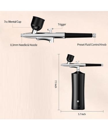 Kecung Airbrush Kit with Air Compressor Cordless Airbrush Set for Makeup Model Painting Nail Art Cake Decor Barber A - Buy Online on GoSupps.com