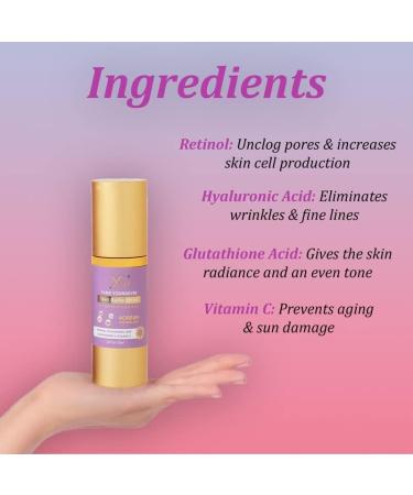  Yana Yana Vitamin C Serum For Face With Hyaluronic Acid Vitamin C Retinol Face Serum For Women Men Skinbrightening Serum Skin Anti Aging & Wrinkle Facial Serum By Korean Technology - Buy Online on GoSupps.com