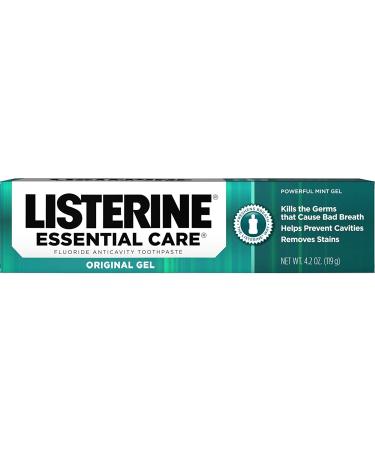 Listerine Essential Care Toothpaste Gel 4.20 Ounces (Pack of 5)