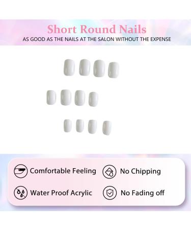 Spring Nails - Kxamelie Perlwei Petite Short Press-On Fake Nails | Acrylic Full Cover Gel Nail Kit for Small Hands - Buy Online on GoSupps.com