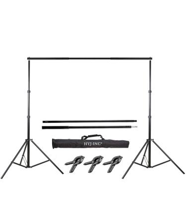 HYJ-INC Photo Video Studio 10 Ft Adjustable Background Stand Backdrop Support System Kit with Photography Background Holder Carry Bag - Buy Online on GoSupps.com