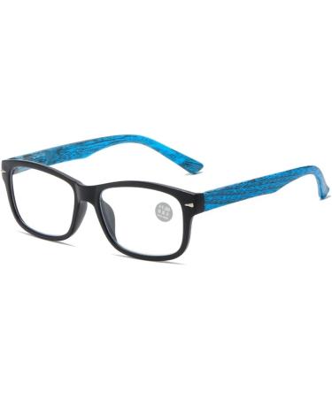 Fashionable Anti-Blue Light Reading Glasses for Women - Iynwbjts Retro Wood Grain 2.50 (Purple) with Flexible Hinges - Buy Online on GoSupps.com