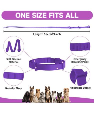Woyamay Calming Collar for Dogs Adjustable Calming Dog Collar Helps Dogs Anxiety Relief Natural Calming Pheromone Dog Collar Lasts 60 Days Fits All Small Medium Large Dog 2 Pack Purple Purple-2 Pack - Buy Online on GoSupps.com