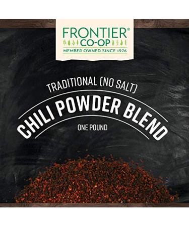 Frontier Co-op Salt-Free Chili Powder 1lb | Organic, No Additives, Gluten-Free - Buy Online on GoSupps.com