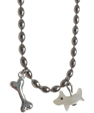 Trendy Stainless Steel Dog Bone Necklace | Stylish Jewelry for Fashion-Forward Individuals - Oralgos - Buy Online on GoSupps.com