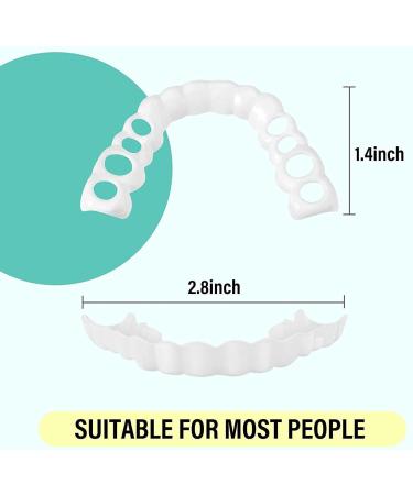 Jhongla Temporary Dental Veneers: Top & Bottom Dentures for Yellow Teeth, Missing Teeth, Braces & Whitening - Ideal Dental Restoration Solution - Buy Online on GoSupps.com