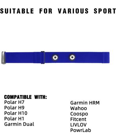Pulse Knife Breast Belt Replacement for Polar H10 H9 H7 | Adjustable HRM Soft Belt Compatible with Polar Heart Rate Sensors - Blue - Buy Online on GoSupps.com