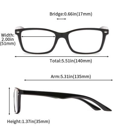 Suertree 3PC Blue Light Blocking Glasses - 2.0x Diopter Reading & Computer Glasses for Men & Women | Anti-Blue Light Visual Aid - Buy Online on GoSupps.com