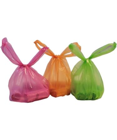 TidyZ 240 DOGGY BAGS WITH TIE HANDLES POCKET PACK RAINBOW COLOURS (12 rolls of 20 bags) - Buy Online on GoSupps.com