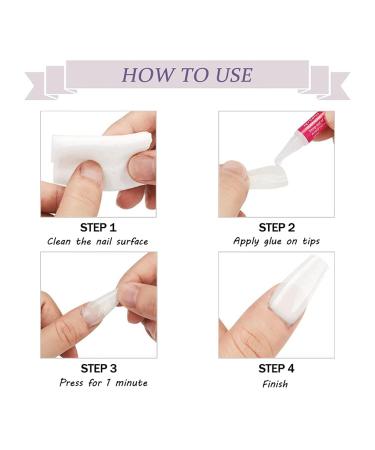 BABALAL Squoval Ombre Purple Fake Nails - Glossy Design for Women & Girls | P05 - Buy Online on GoSupps.com