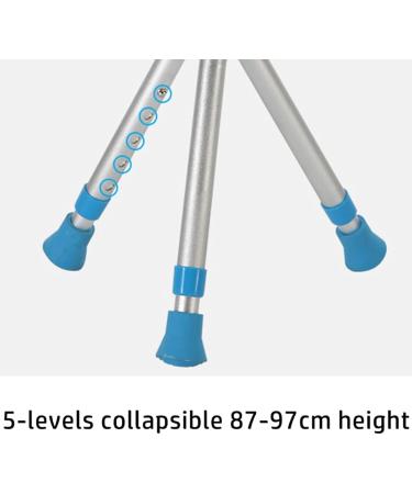 Portable Folding Cane Seat Aluminum Height Adjustable Combo Walking Stick Chair 3 Legs Cane Adjustable g Stick with LED Light Unisex for Elderly Senior Light Trave Surprise Gift - Buy Online on GoSupps.com