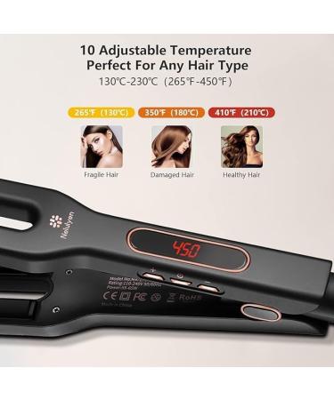 Buy Professional Ceramic Hair Straighteners - Dual Plate PTC Flat Iron for Thick Hair | Ten-Speed Temperature Control for Salon-Grade Styling - Buy Online on GoSupps.com