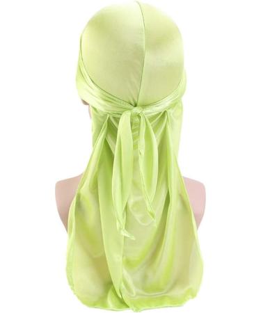 Durag and Bonnet Set - 2pcs Satin Long Tail Doo Rag & Elastic Sleep Cap - Solid Gray Color - One Size - International Shipping Available - Buy Online on GoSupps.com