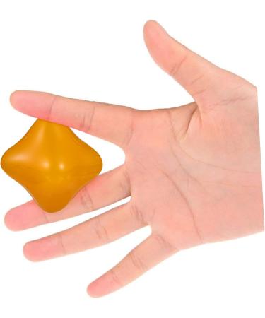 Homsfou 4-Pack Hexagonal Massage Balls - Handball Foot Massager for Acupressure & Deep Tissue Relief | Yoga & Gym Fitness | Natural Rubber 6x6cm Yellow - Buy Online on GoSupps.com