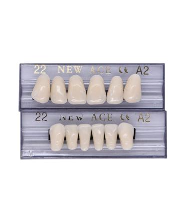 Dental Synthetic Resin Tooth Denture Set - 168 Pcs, 22 A2 Upper Lower Shade, Halloween Horror Teeth - Buy Online on GoSupps.com