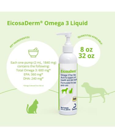 EicosaDerm Omega 3 Liquid for Dogs and Cats 8 oz - Buy Online on GoSupps.com