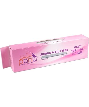 PANA Jumbo Double-Sided Emery Nail File - Zebra (Grit 100/180) - 50 Pack - Buy Online on GoSupps.com