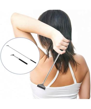Lianrises Telescopic Back Scratcher Set for Men & Women - Extendable 20-68 cm 2 Pieces Black/Blue - Perfect for Itchy Spots! - Buy Online on GoSupps.com