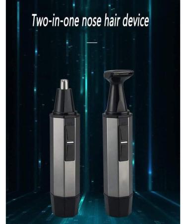 Buy Rechargeable 2 in 1 Nose & Ear Hair Trimmer for Men | Waterproof Facial Hair Clipper with Flashlight - Easy to Use Portable & Cleans Easily - Buy Online on GoSupps.com