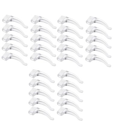 Doitool 60 pairs non-slip ears over glasses sunglasses Stmnt glasses accessories glasses protection silicone glasses hook holder sunglasses tip holder glasses ear bracket white whitex3stk 3.2x1.3cmx3pcs