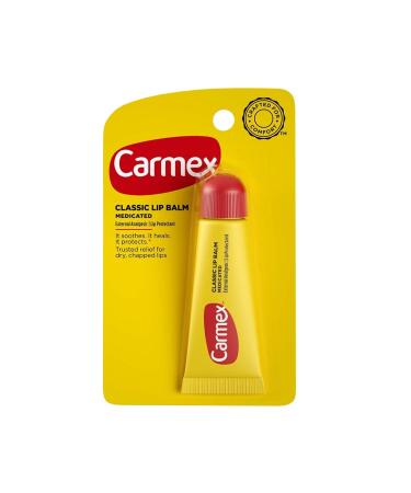 Carmex Classic Medicated Lip Balm 0.35 oz - Soothes & Protects Lips - Buy Online on GoSupps.com