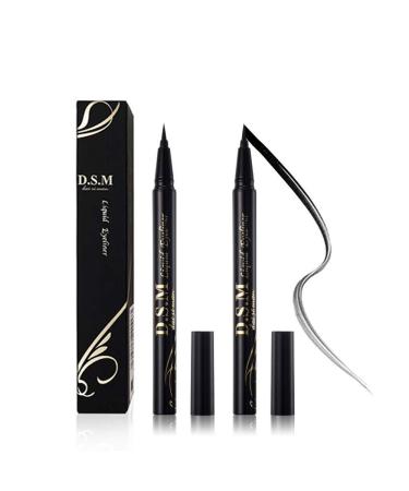 SEILANC Waterproof Liquid Eyeliner Long Lasting&Smudgeproof Eye Liner 2 Packs Precise Eyeliner Pen for All Day with Slim Tip Black 2 counts