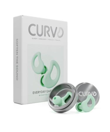 Everyday Earplugs Ultra Soft Customizable Sleep Travel Sensitivity Noise Protection for Sound Canceling Isolation up to -30dB Reduction NRR 15 Reusable and Sustainable (Mint)