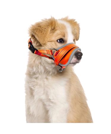 Nasjac dogs muzzle soft muzzle medium dogs to bite to prevent anti-barks Stop chewing food adjustable dog and long-lasting small large dog cranes