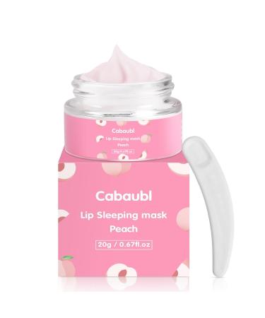 EOGRFW Lip Sleeping Mask Moisture Lip Mask Overnight Night Repair Sleeping Lip Balm Sleeping Lip Butter Balm to Moisturize & Nourish Dry Cracked Lips Lip Treatment Mask Peach Lip Mask(20g 0.7 oz)