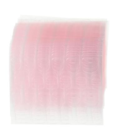 Beatifufu 100 Sheets Jelly Gel Nails Fake Nail Glue Nail Glue for Fake Nails Glue for Nails Nail Glue for Faux Nails Nail Art Stickers Nail Adhesive Tabs Artificial Jelly Glue Label Pink