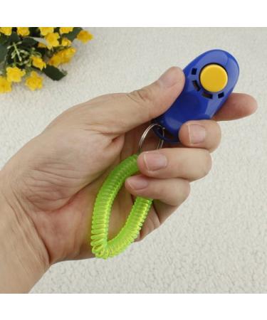 FamilyMall Dog Clicker/Clicker Device for Obedience Training with Wrist Strap Blue
